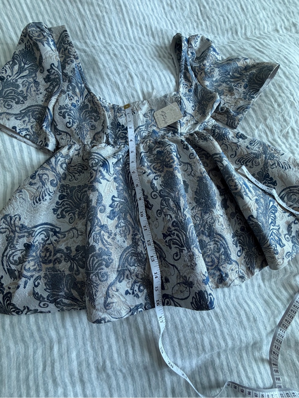 NWT Free People Blue Elegant Blouse - Picture 6 of 10